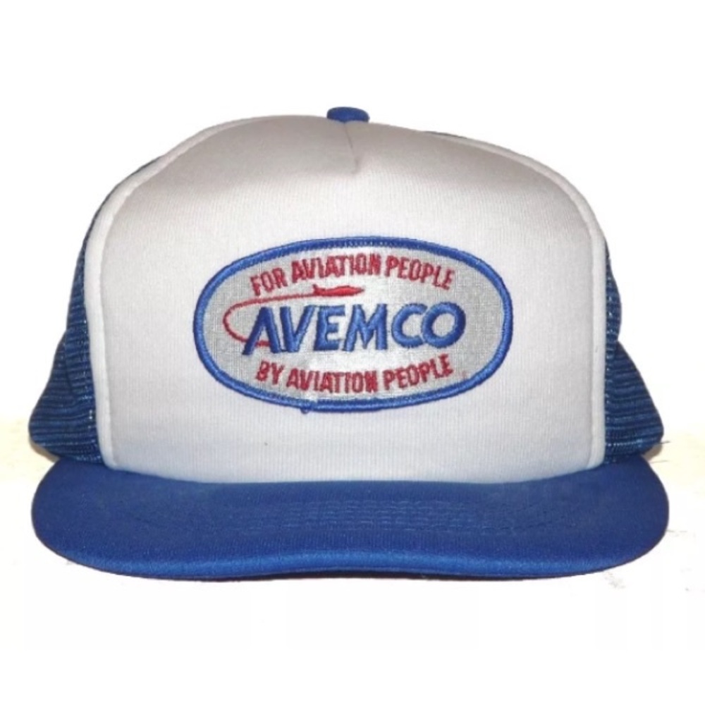 Vtg Avemco For By Aviation People Trucker Snapback Street Wear